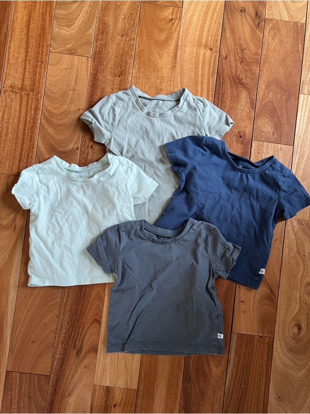 HonestBaby Unisex-Baby 4-Pack Short Sleeve T-Shirts 100% Organic Cotton